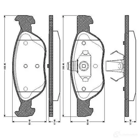 Тормозные колодки, комплект BOSCH 4047023035004 0986tb2281 8QQFD S 6014012 изображение 0