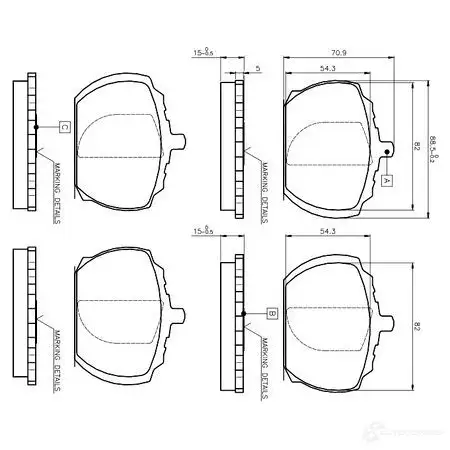 Тормозные колодки, комплект BOSCH WVA 20364 1193496075 5TESG6I 0986tb2061