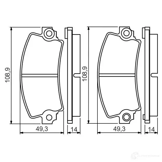 Тормозные колодки, комплект BOSCH BP1575 20140 0986495270 342784 изображение 2