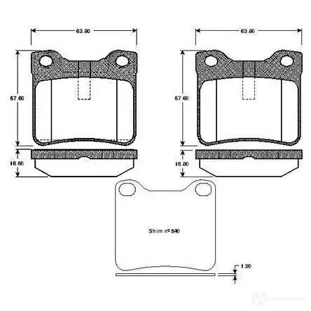 Тормозные колодки, комплект BOSCH X QLT0H 4047023033956 0986tb2176 6016250