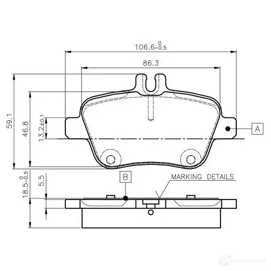 Тормозные колодки, комплект BOSCH B0 N81 4047025015172 0986tb3145 6016976
