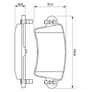 Тормозные колодки, комплект BOSCH 0986424675 336362 23 669 8325D120 изображение 0