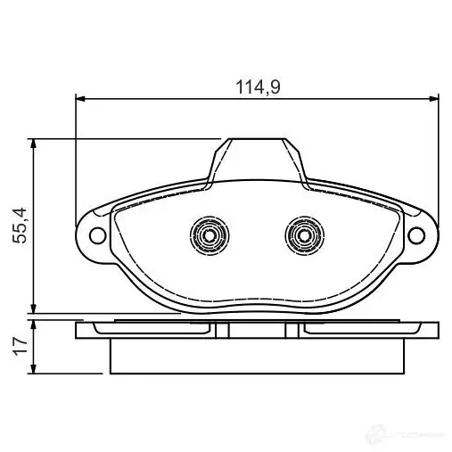 Тормозные колодки, комплект BOSCH 0986495033 342608 21436 8831D1619