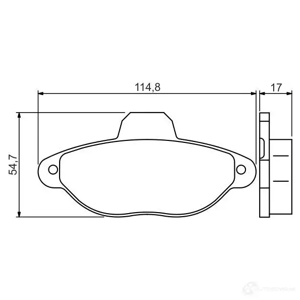 Тормозные колодки, комплект BOSCH 0986495255 21436 342770 BP1556 изображение 4