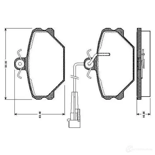 Тормозные колодки, комплект BOSCH 1193496178 WVA 21100 0986tb2142 E9 90R - 01706/015