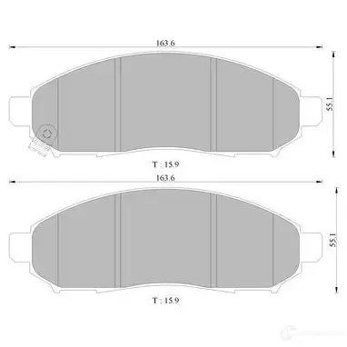 Тормозные колодки, комплект BOSCH BP93 00 0986ab9300 1423144562 DB1835