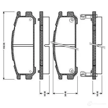 Тормозные колодки, комплект BOSCH 6JJ KJ 4047024113121 6015324 0986tb2645