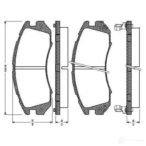 Тормозные колодки, комплект BOSCH D 470 7350 0986tb2548 D 470 7350 6015270 изображение 0