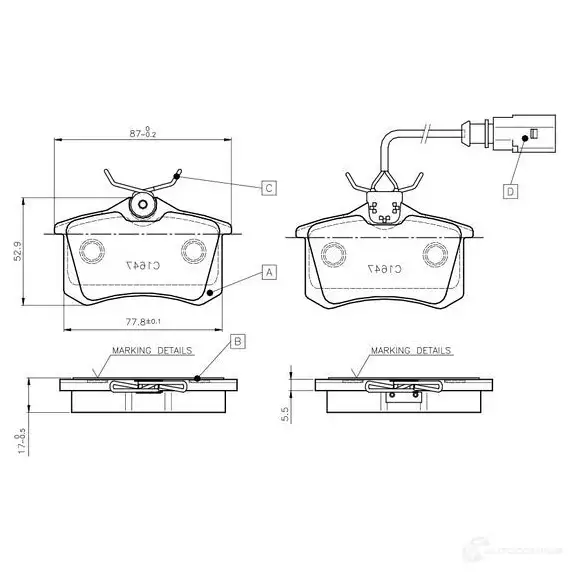 Тормозные колодки, комплект BOSCH 0986tb2592 4047024112728 EMY UIK 6014134