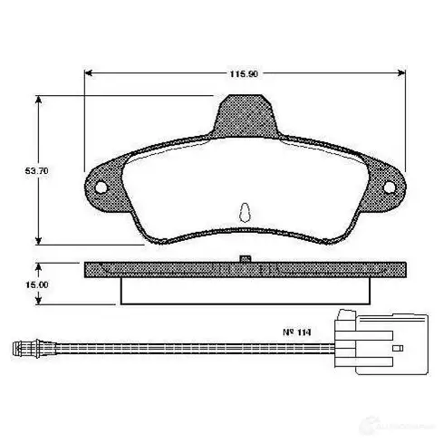 Тормозные колодки, комплект BOSCH 0986tb2242 6015272 4047023034618 VZT LKU2