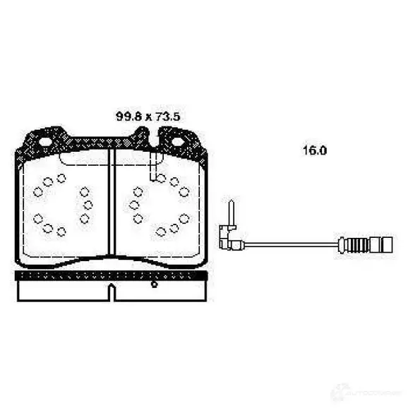 Тормозные колодки, комплект BOSCH 4047024113237 6016768 G1PT3 9 0986tb2663 изображение 0