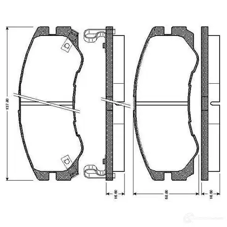 Тормозные колодки, комплект BOSCH 6014020 D 579 7459 0986tb2234 D 579 7459