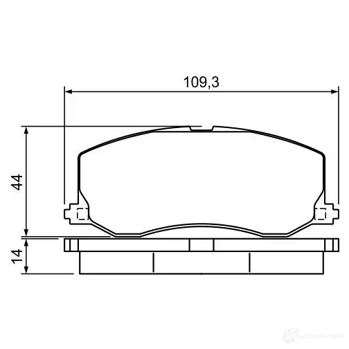 Тормозные колодки, комплект BOSCH 342866 21730 BP1748 0986495382