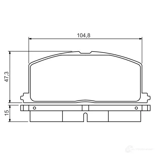 Тормозные колодки, комплект BOSCH 0986495234 BP1532 342750 20870