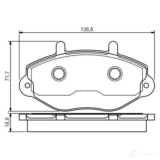 Тормозные колодки, комплект BOSCH BP1476 21469 342679 0986495112
