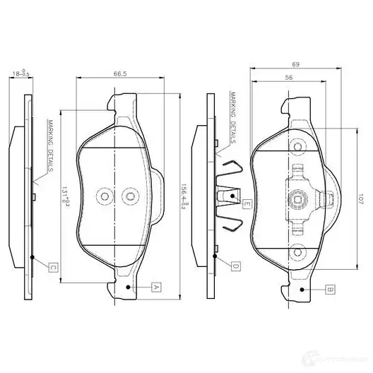 Тормозные колодки, комплект BOSCH WVA 23215 0986tb2434 E9 90R - 01108/522 6016186