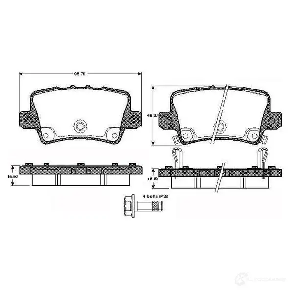 Тормозные колодки, комплект BOSCH 6016428 0986tb2974 4047024257658 LO PHL7
