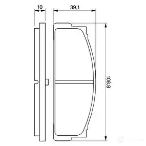 Тормозные колодки, комплект BOSCH 337702 BP500 0986460741 20 074