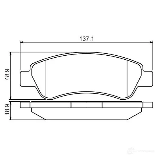 Тормозные колодки, комплект BOSCH 24465 0986495254 342769 BP1555 изображение 6