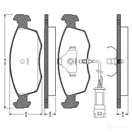 Тормозные колодки, комплект BOSCH 0986tb2092 6015506 D 298ES 7201 D 298ES 7201