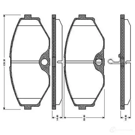 Тормозные колодки, комплект BOSCH 0986tb2660 4047024113213 US ZIX2 6016860