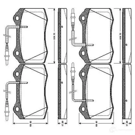 Тормозные колодки, комплект BOSCH 6014188 0986tb2694 4047024113480 V66X N4