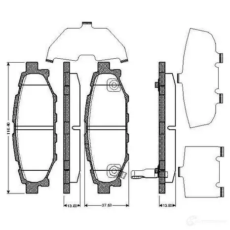 Тормозные колодки, комплект BOSCH 4047024111929 6016848 Z51 TSLL 0986tb2894 изображение 0