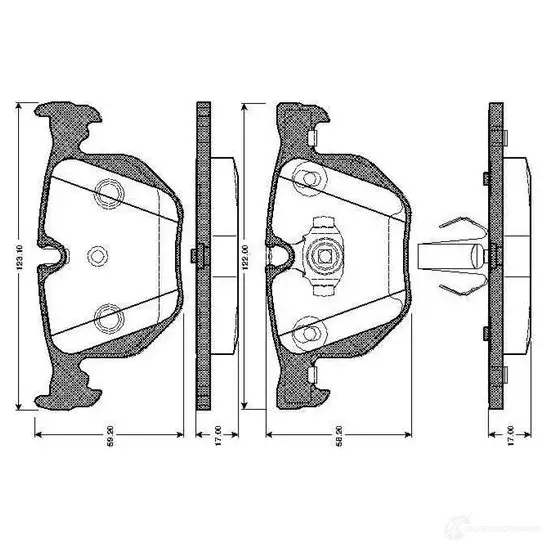 Тормозные колодки, комплект BOSCH 0986tb2206 WVA 23447 E9 90R - 01709/021 6016486 изображение 0