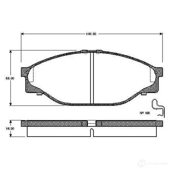 Тормозные колодки, комплект BOSCH T 08RBDA 1197980593 4047024113398 0986tb2684