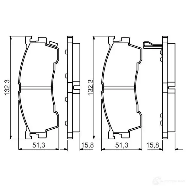 Тормозные колодки, комплект BOSCH 342780 21754 0986495265 BP1569 изображение 0