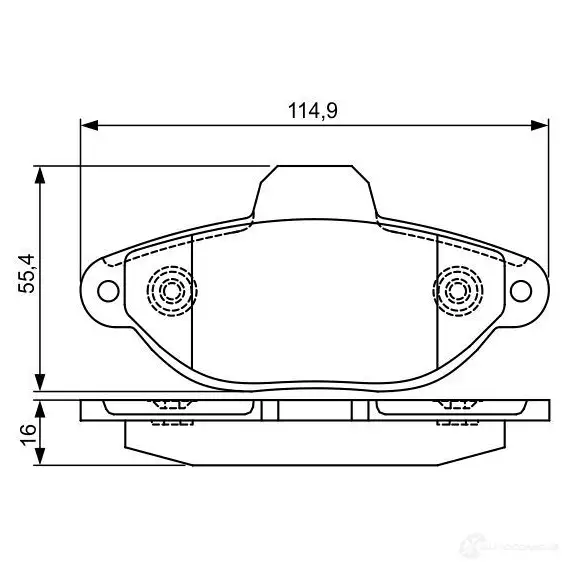 Тормозные колодки, комплект BOSCH E9 90R-02A1080/1378 0986495338 BP1627 342829