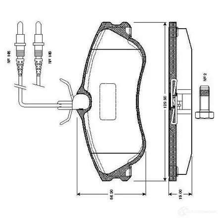 Тормозные колодки, комплект BOSCH D1190 8309 D1190 8309 6014042 0986tb2042 изображение 0
