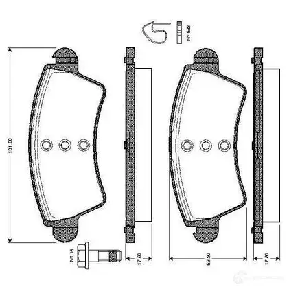 Тормозные колодки, комплект BOSCH 4047023035820 6014308 0986tb2359 8B0 V6 изображение 0