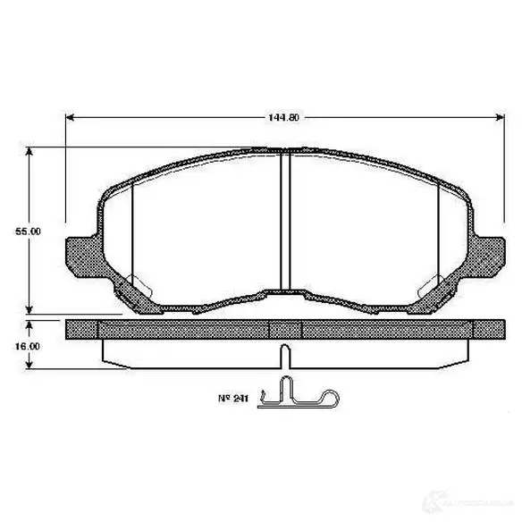 Тормозные колодки, комплект BOSCH E9 90R - 01108/380 WVA 23584 0986tb2825 6016936 изображение 0