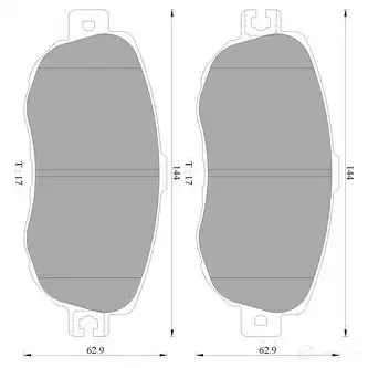 Тормозные колодки, комплект BOSCH 0986ab9133 1193491403 7 490-D612 BP9133 изображение 0