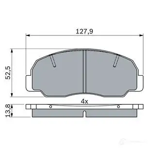 Тормозные колодки, комплект BOSCH UJ NUF 1437243469 0986494944