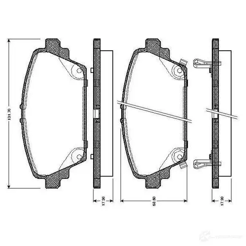 Тормозные колодки, комплект BOSCH 4047023035639 SW 2ZY 0986tb2340 6014192