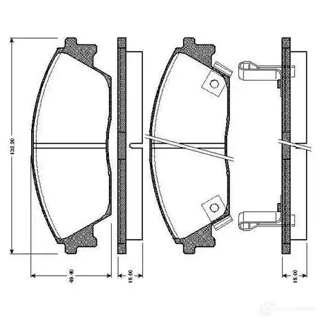 Тормозные колодки, комплект BOSCH 0986tb2118 D 373 7263 6015246 D 373 7263