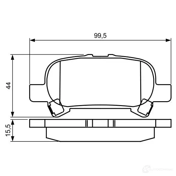 Тормозные колодки, комплект BOSCH 0986495322 BP1611 E9 90R-02A1081/4101 342818 изображение 0