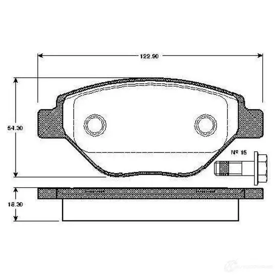 Тормозные колодки, комплект BOSCH WVA 23934 0986tb2442 6016776 E9 90R - 01108/585