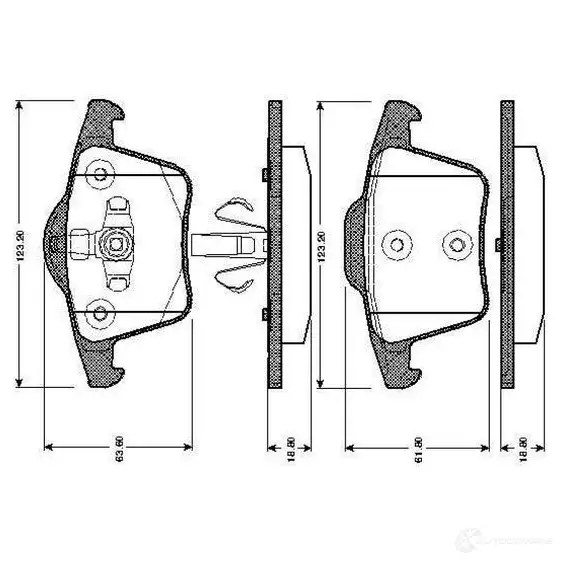 Тормозные колодки, комплект BOSCH TPT8Q XG 6016286 4047024115002 0986tb2863 изображение 0
