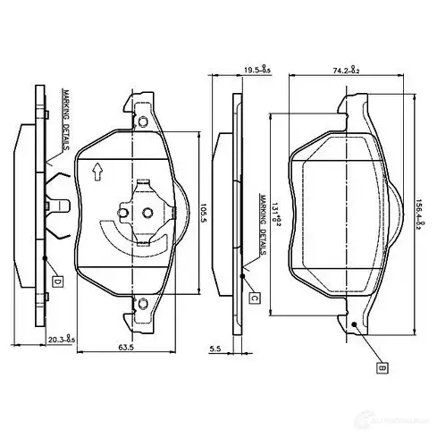 Тормозные колодки, комплект BOSCH 0986tb2214 4047023034335 LUPB HO 6014062