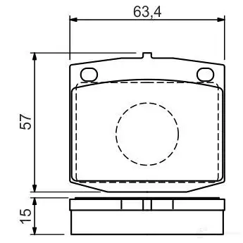 Тормозные колодки, комплект BOSCH 0986494542 BP1463 20643 342506