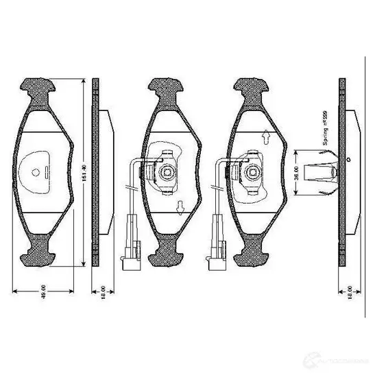 Тормозные колодки, комплект BOSCH 0986tb2156 4047023033758 G B5P8 6014092 изображение 0