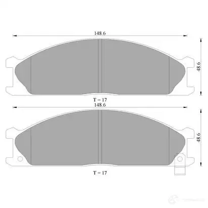 Тормозные колодки, комплект BOSCH 7GGJ9 0986ab2007 BP2 007 1193488025