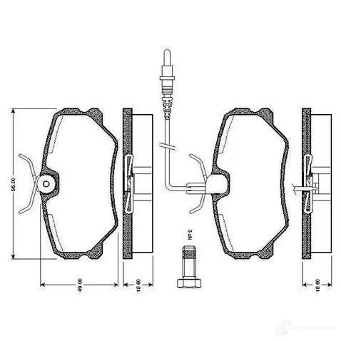 Тормозные колодки, комплект BOSCH 0986tb2135 D 454ES 7334 6016084 D 454ES 7334 изображение 0