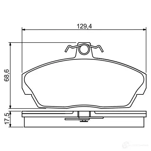 Тормозные колодки, комплект BOSCH BP1526 0986495228 21515 342744