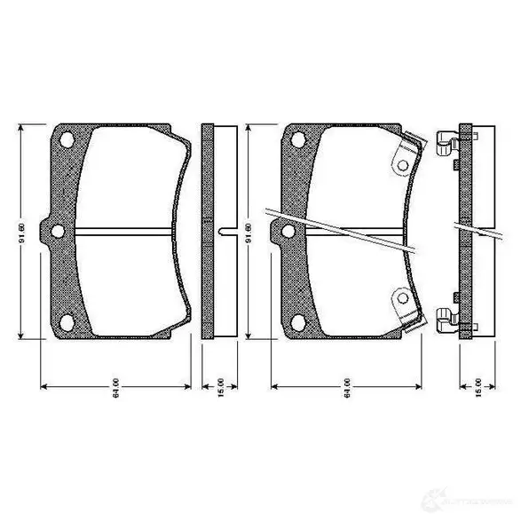Тормозные колодки, комплект BOSCH D 466 7219 1193496125 0986tb2107 D 466 7219 изображение 0