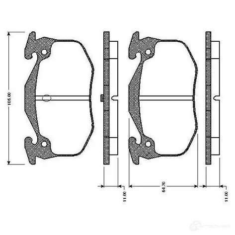 Тормозные колодки, комплект BOSCH 0986tb2078 E2 90R - 01127/001 WVA 20973 6016918