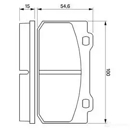 Тормозные колодки, комплект BOSCH 20 944 735D33; 798D57 0986424117 336077